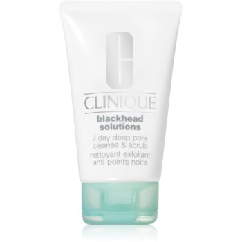 Clinique Blackhead Solutions 7 Day Deep Pore Cleanse & Scrub demachiant cu efect de peenling impotriva punctelor negre - imagine 2